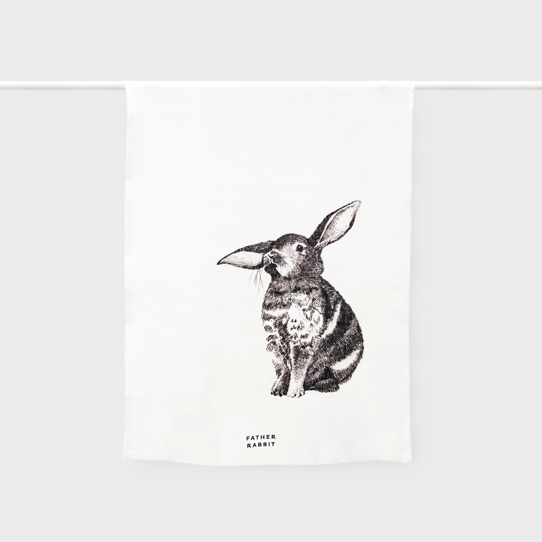 Father Rabbit | Tea Towel | Baby Bunny