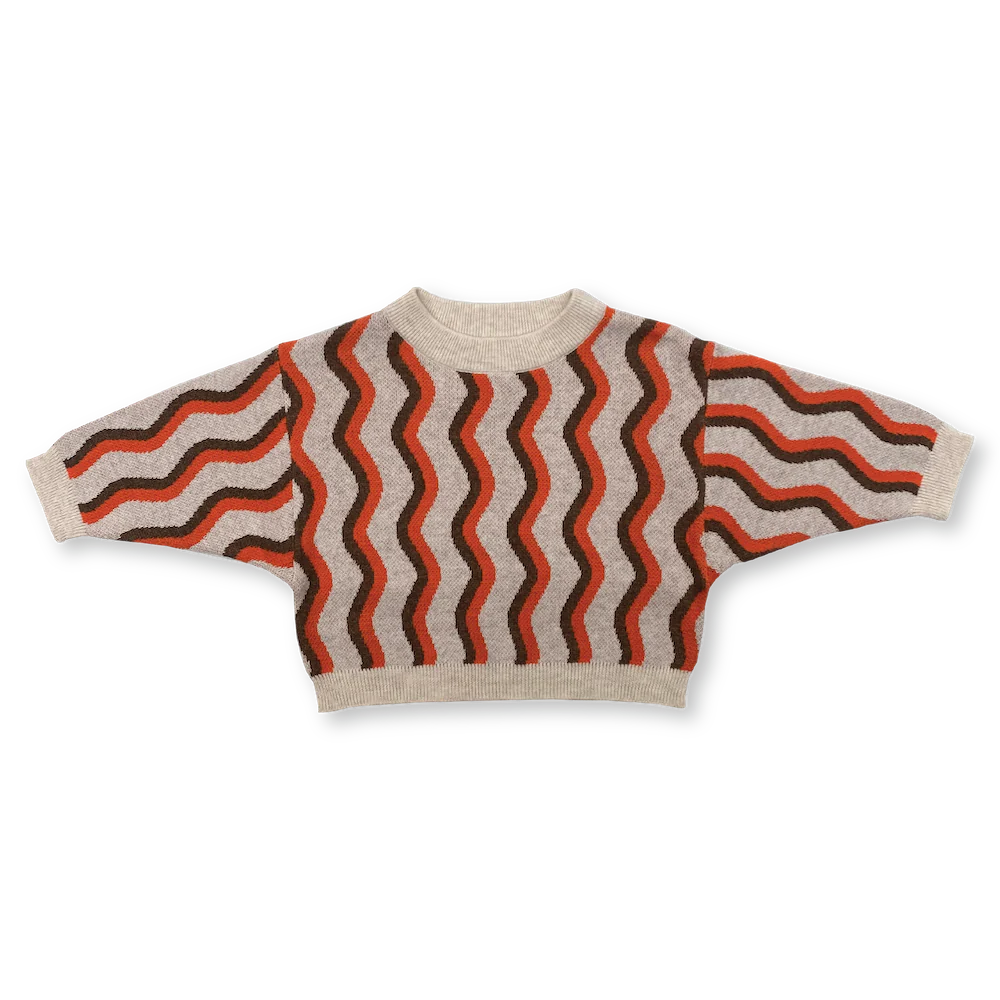 Knitted Pullover - Wave