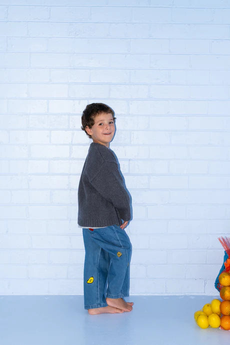 Organic Fruit Salad Denim Pants