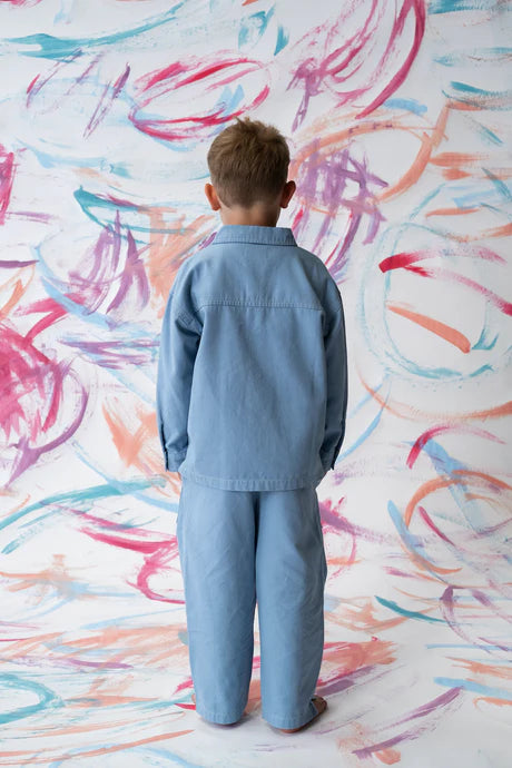 Organic Canvas Utility Pocket Pant - Duck Egg - Addy & Lou