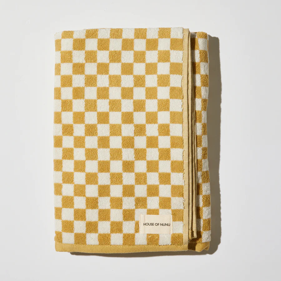 Bath Towel - Yellow Check