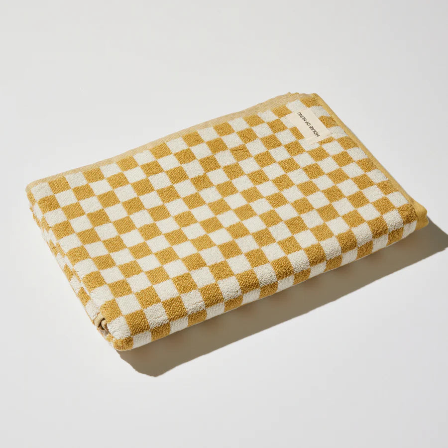 Bath Towel - Yellow Check