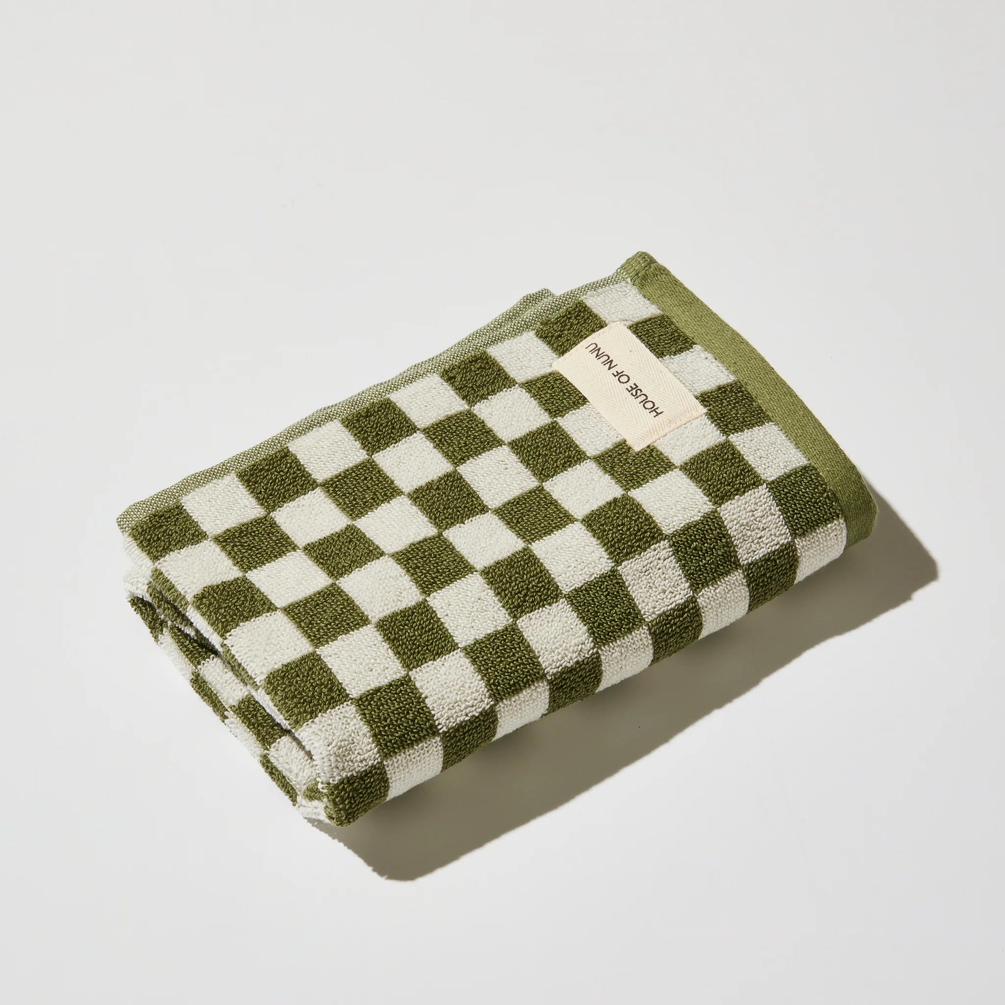 Hand Towel - Olive Green Check