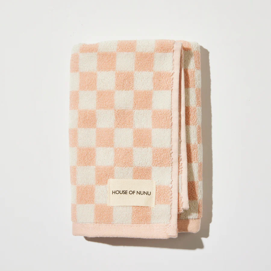 Hand Towel - Pink Check