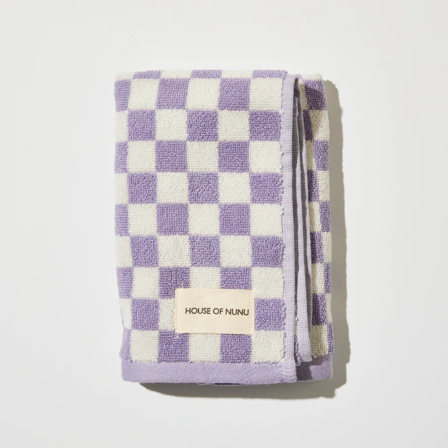 Hand Towel - Lilac Check