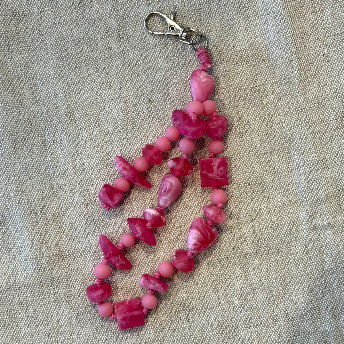 Beaded Resin Keyring
