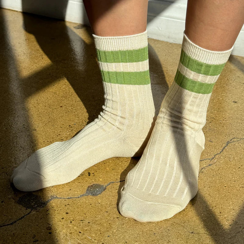 HER SOCKS VARSITY - Pear