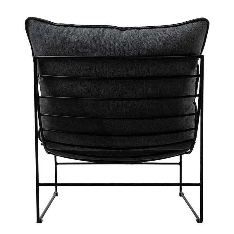 Leonardo Leather Lounge Chair - Graphite & Twilight