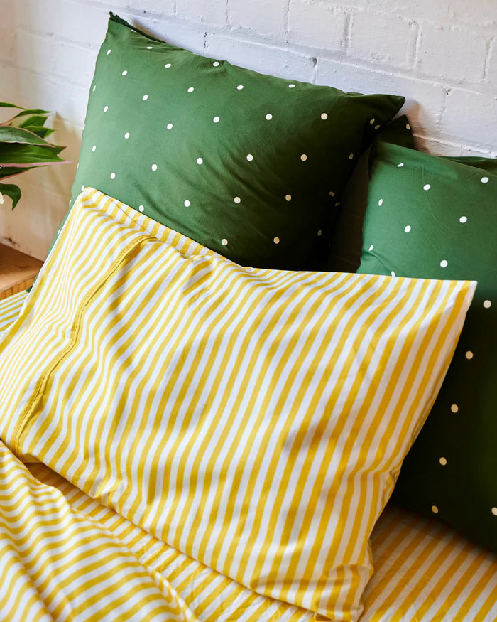 Polkadot Cactus Organic Cotton European Pillowcases Set