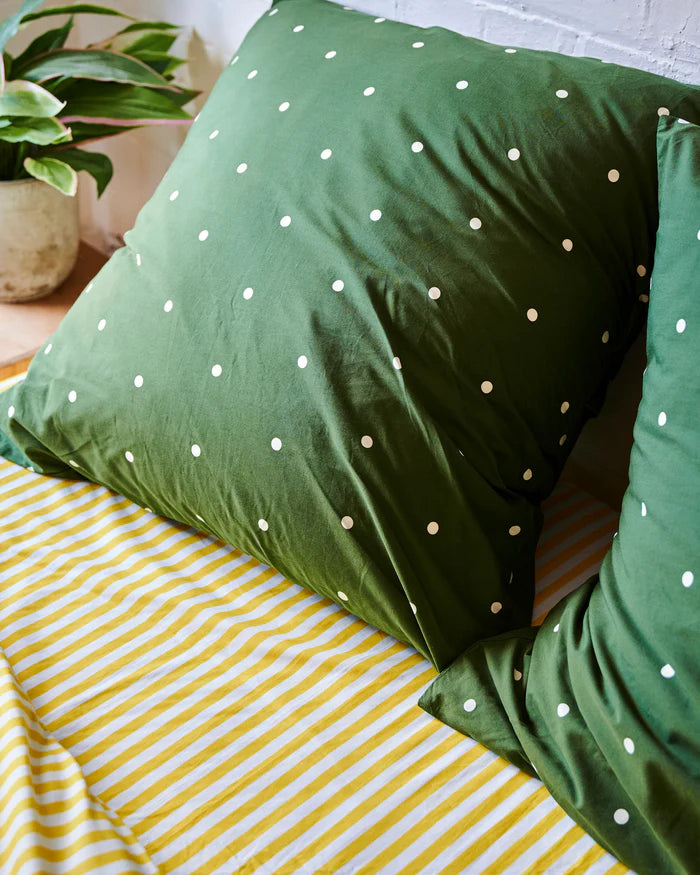 Polkadot Cactus Organic Cotton European Pillowcases Set