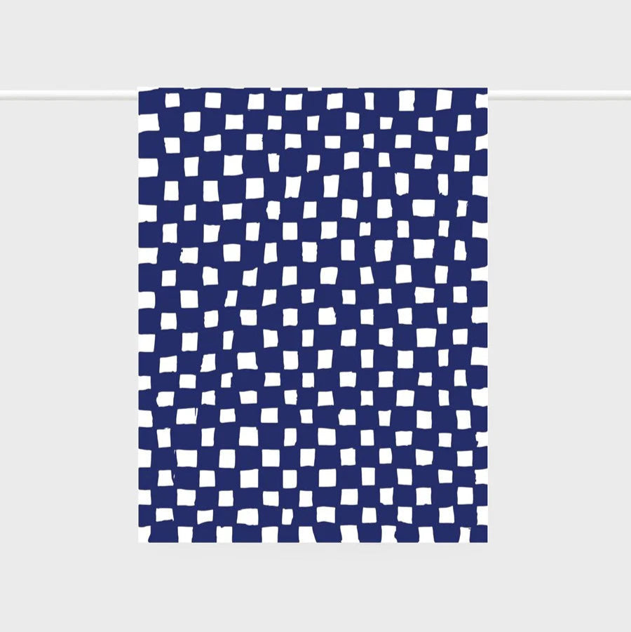 Lettuce | Tea Towel | Hand-drawn Checkers