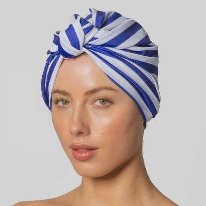 Dahlia shower cap in Fontelina Stripe - Big Hair