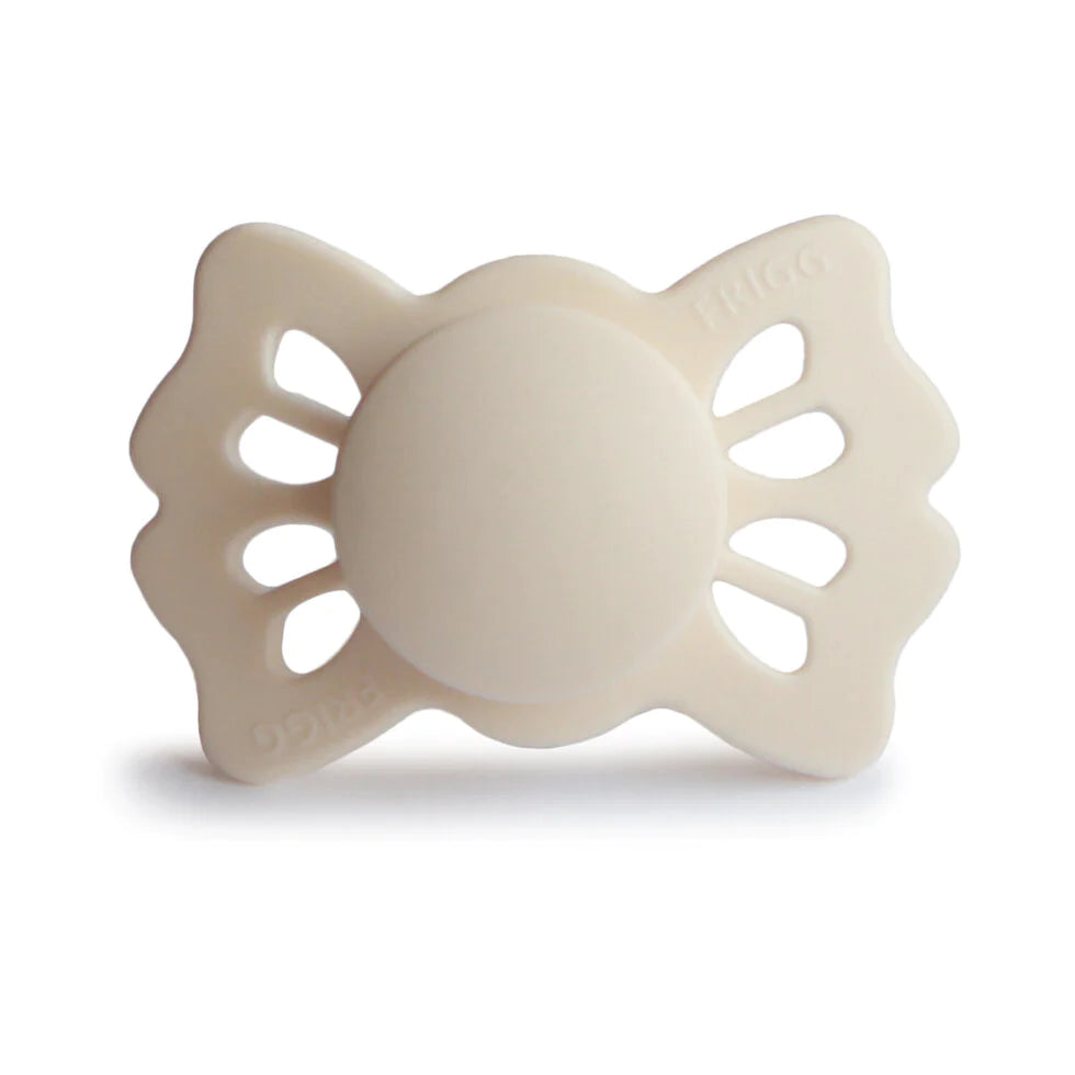 Symmetrical Lucky Silicone Pacifier - Cream