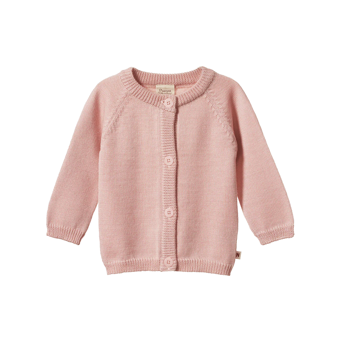 MERINO KNIT CARDIGAN - Rose Dust