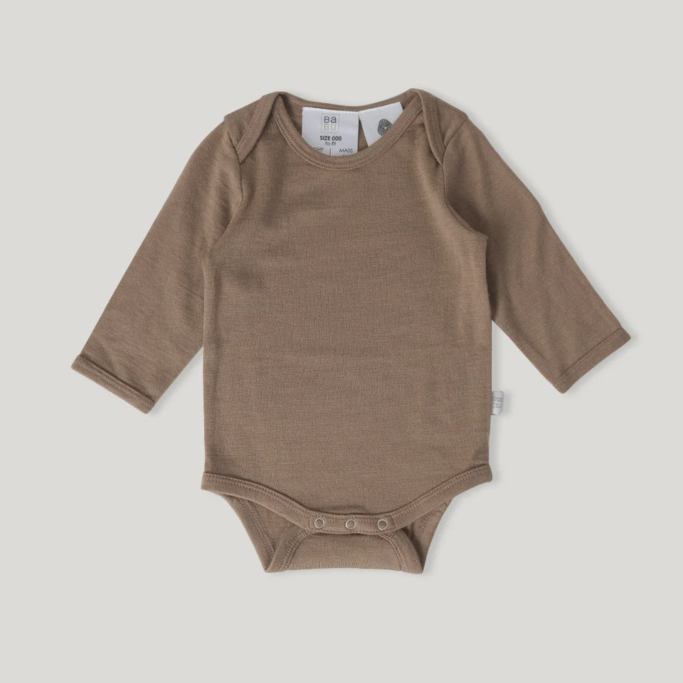 Merino Bodysuit - Walnut