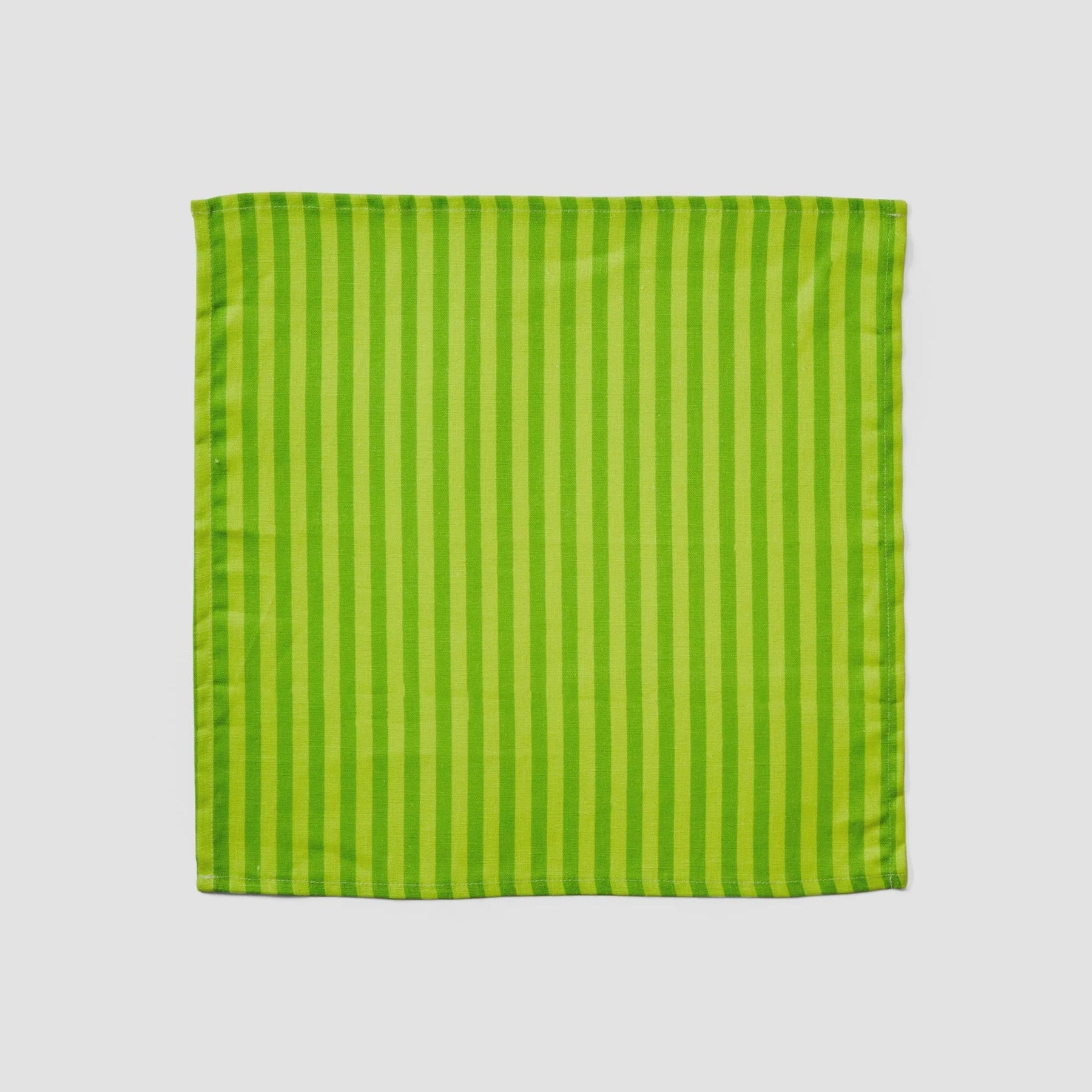 Pinstripe Lime Linen Napkins - Set of 4