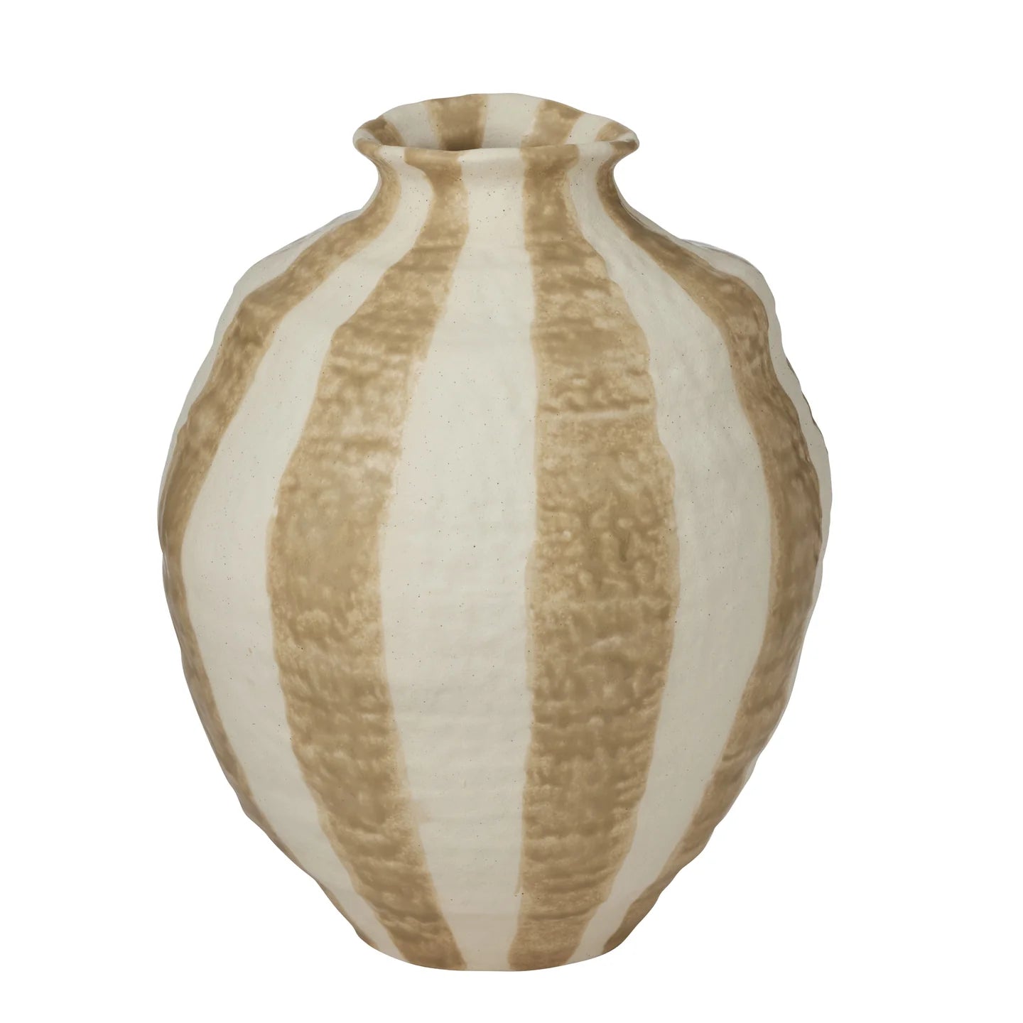 Rayas Ceramic Vase 26x30cm Taupe