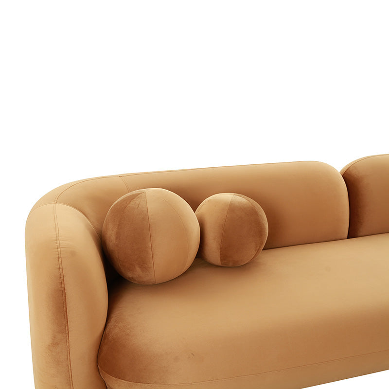 Settle 3 Seater Couch - Gold Velvet