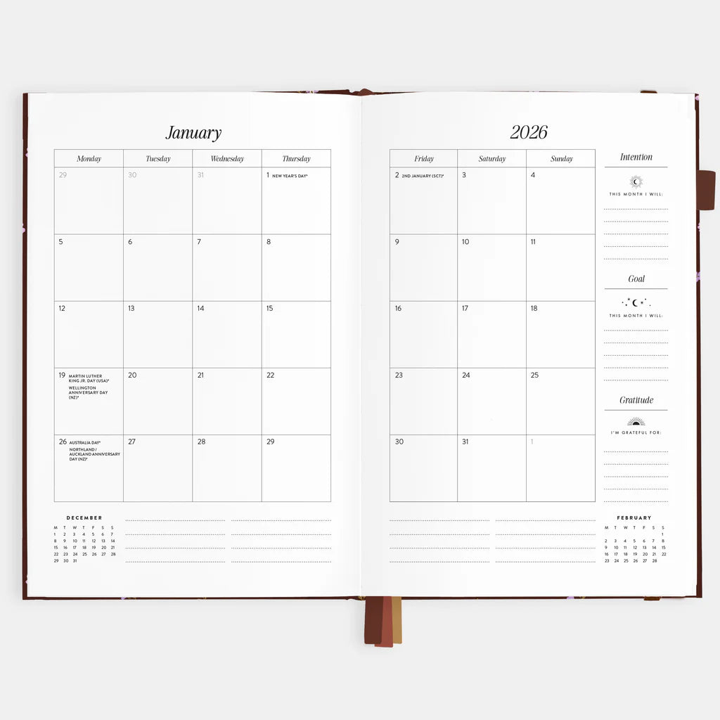 2026 A5 Vertical Planner - Wisteria