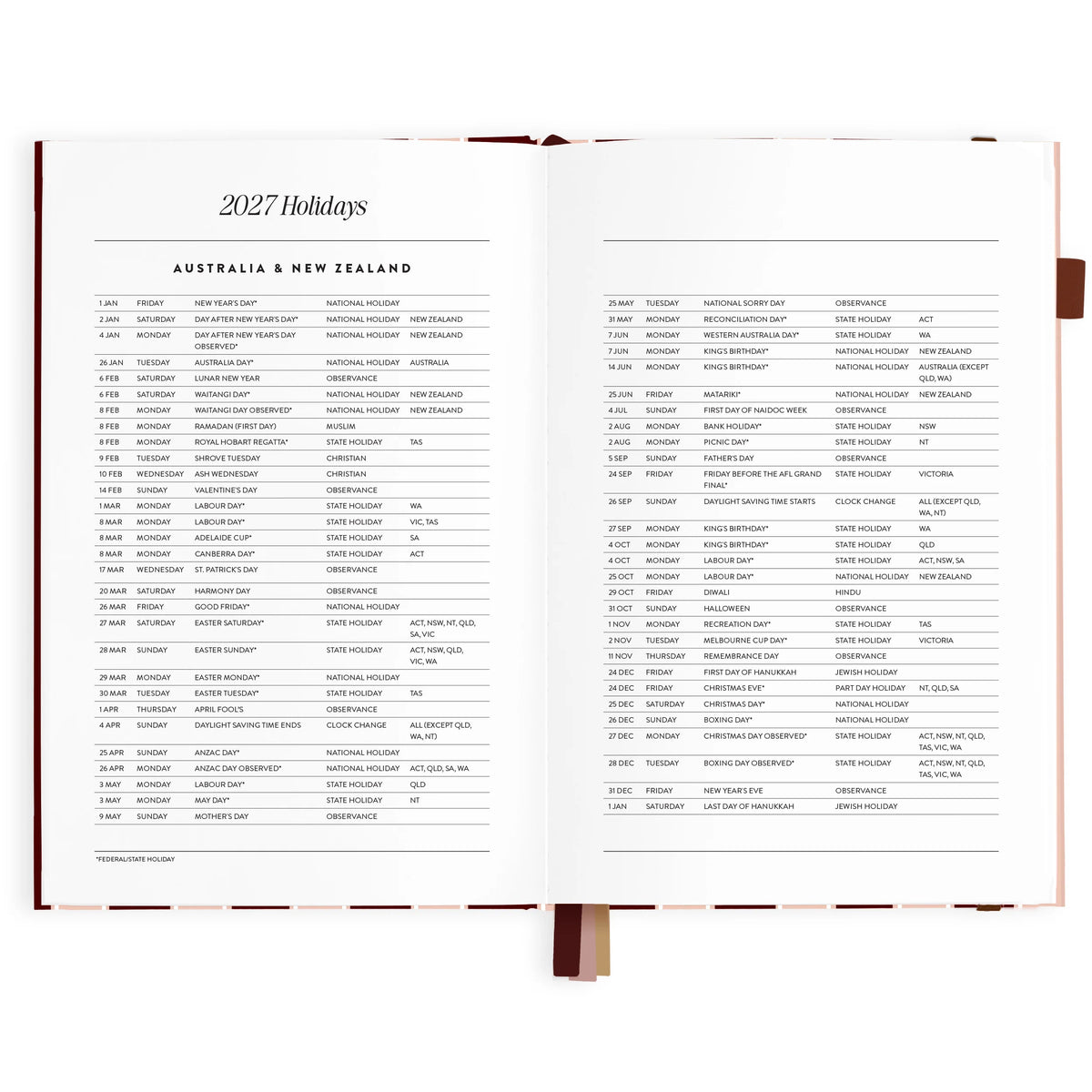 2027 A5 Vertical Planner - Sorrento
