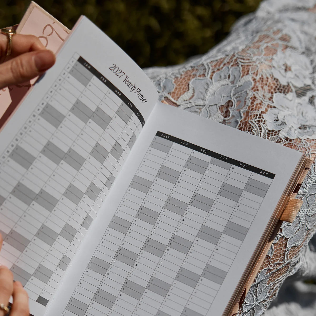 2027 A5 Vertical Planner - Amalfi Latte