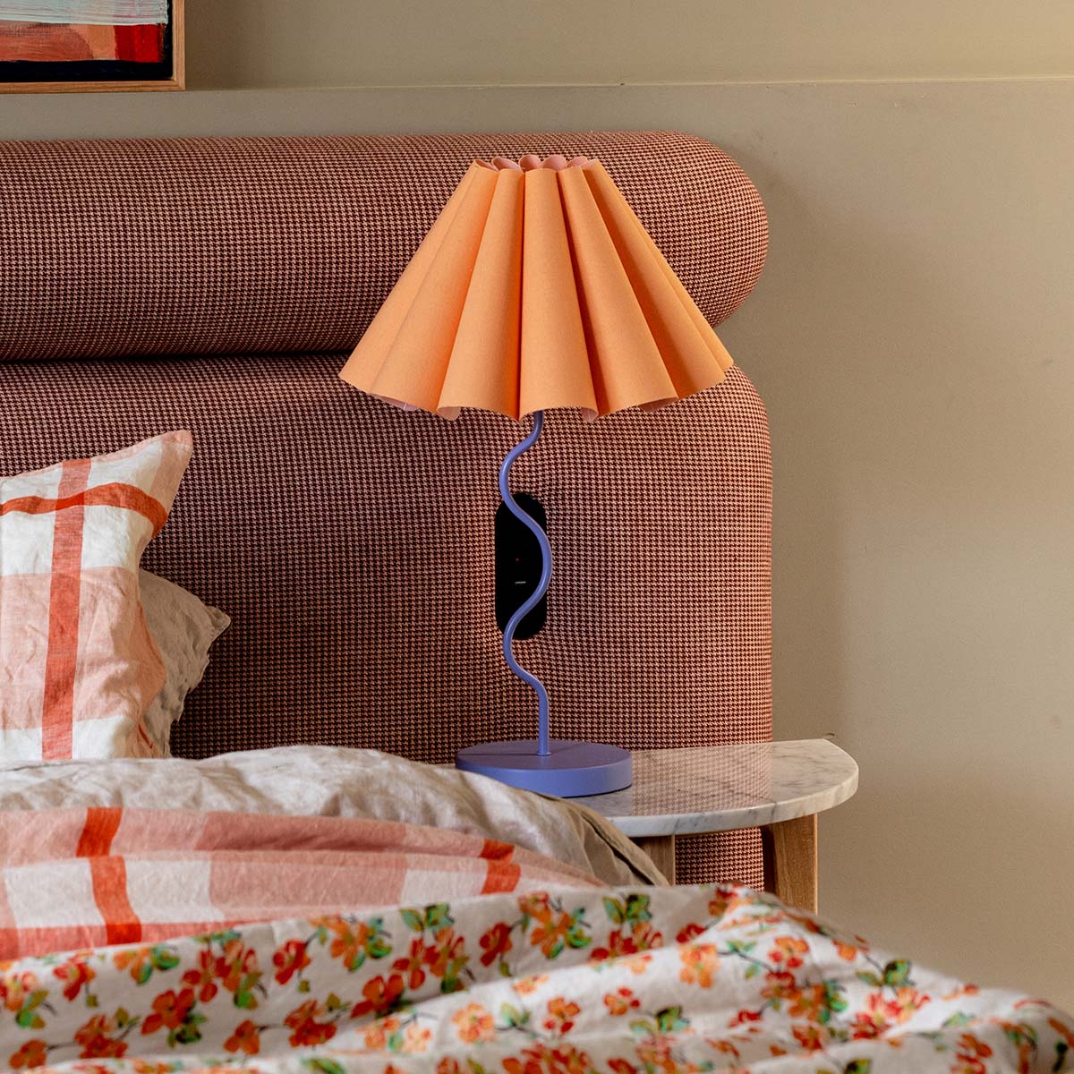 Cora Table Lamp - Peach / Purple