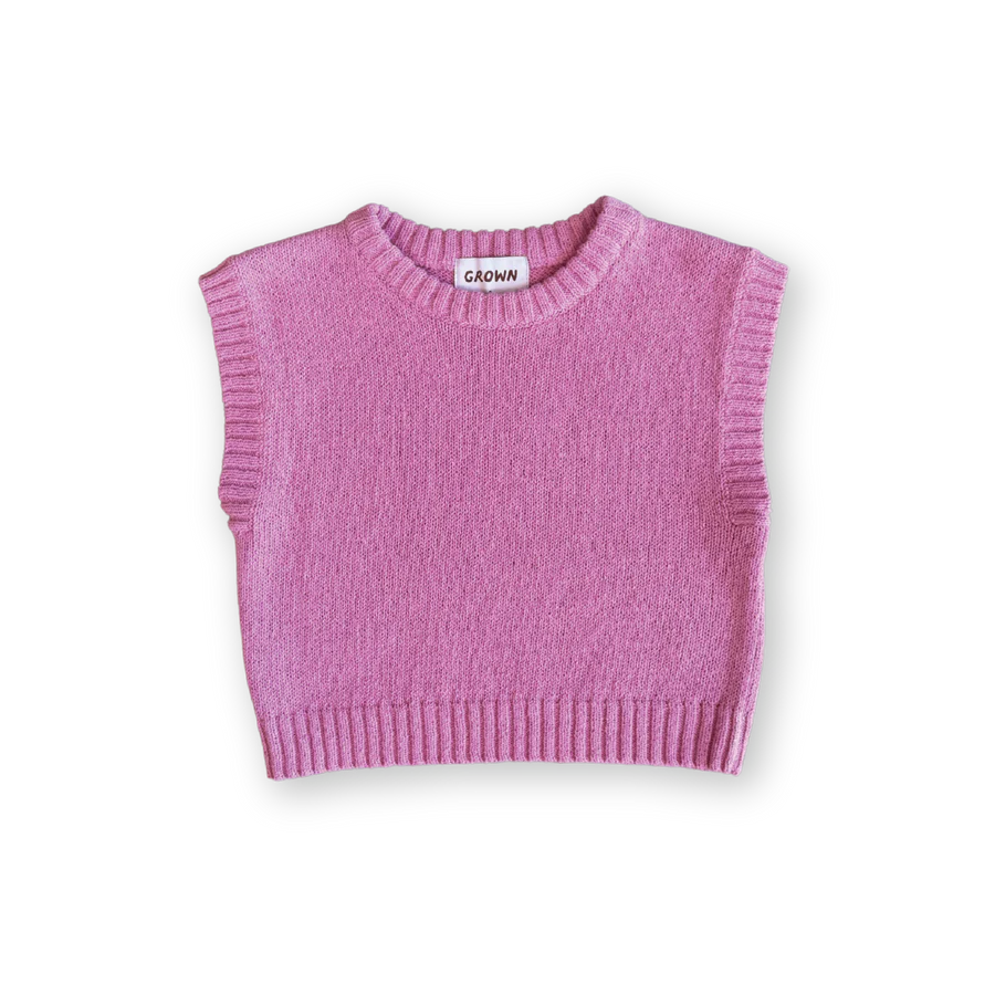 Jersey Knit Vest - Raspberry