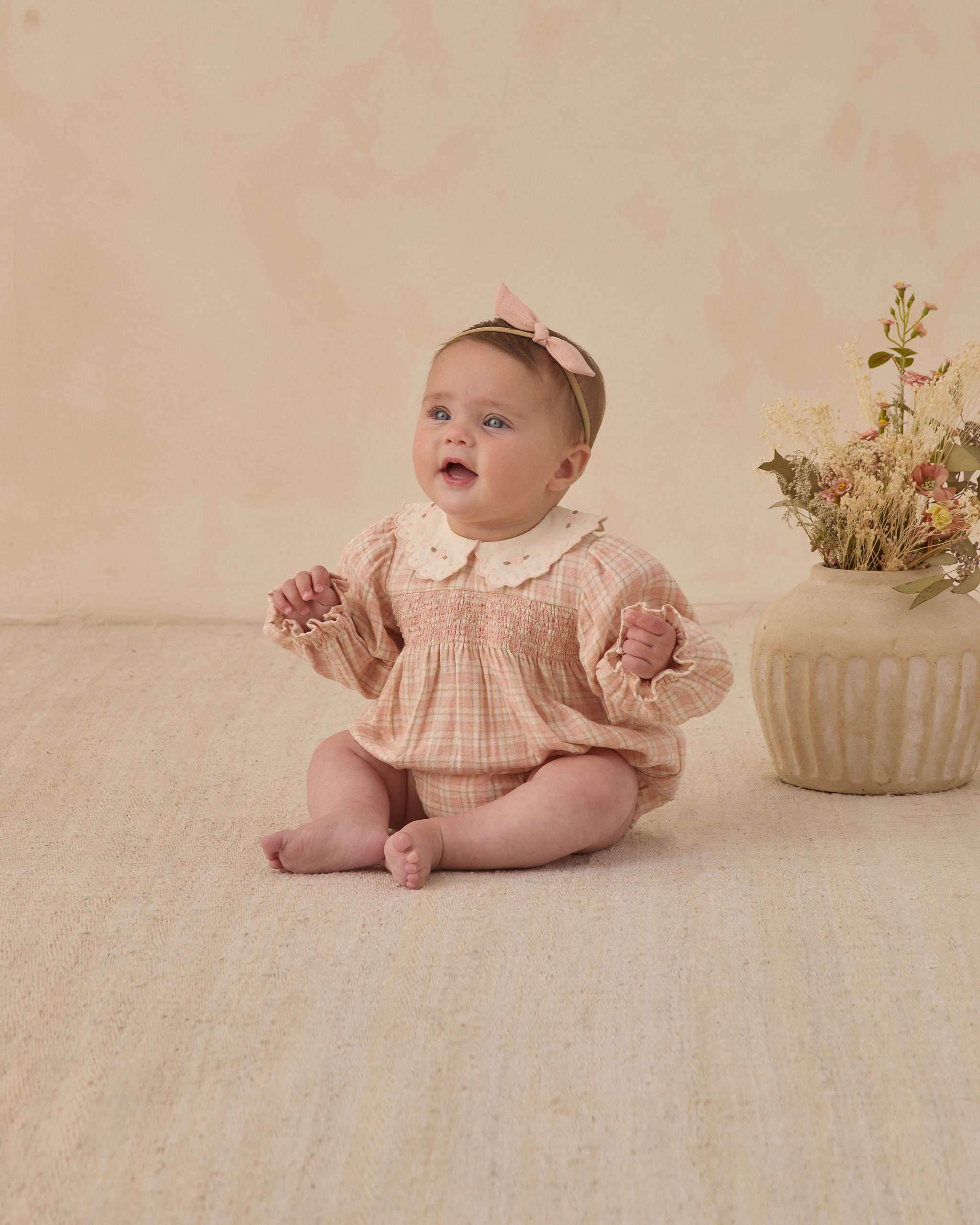 Callie Romper || Pink Plaid - Addy & Lou