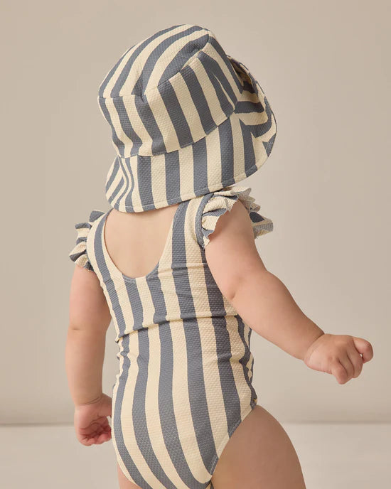 Bucket Hat || Retro Stripe Ocean