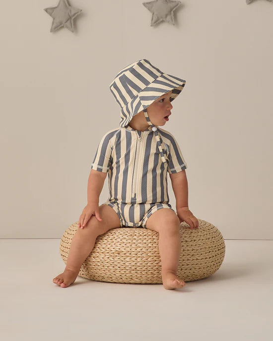 Bucket Hat || Retro Stripe Ocean