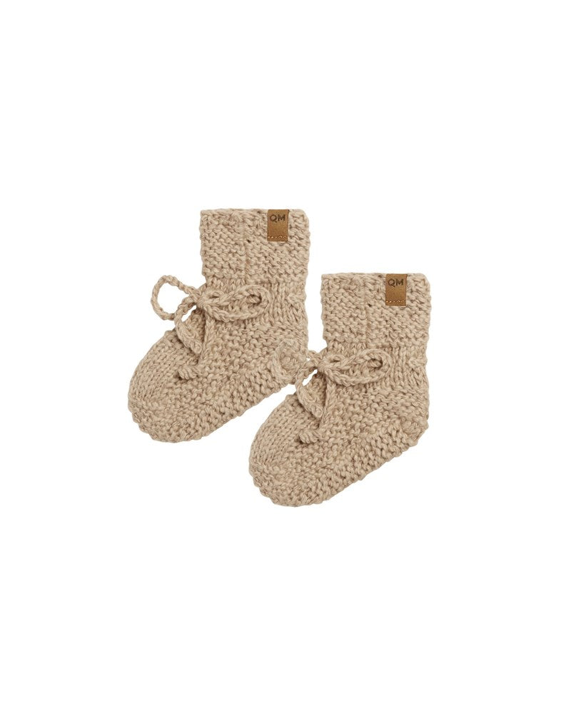 Knit Booties - Latte Speckled