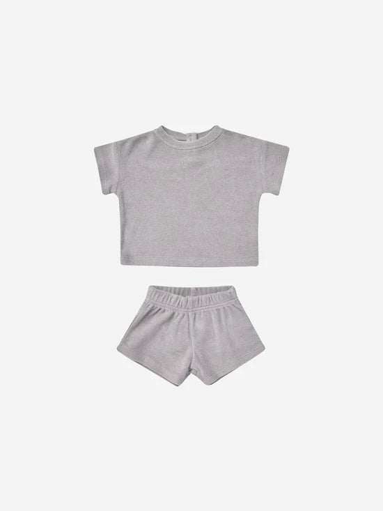 Terry Tee & Short Set - Periwinkle