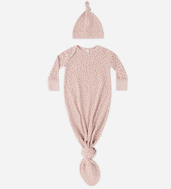 Knotted Baby Gown + Hat Set || Posy