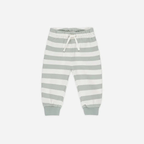 Relaxed Sweatpant || Sage Stripe