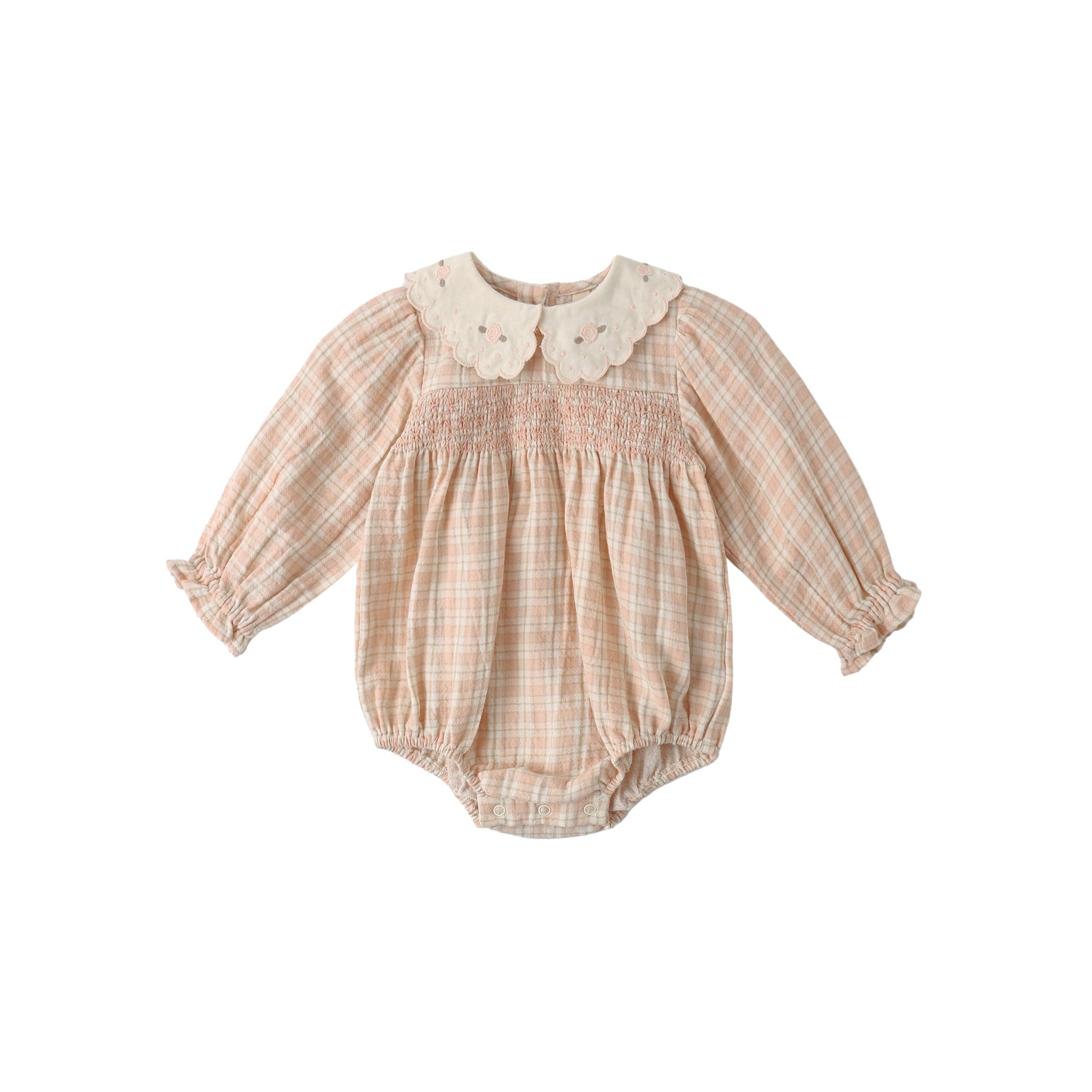 Callie Romper || Pink Plaid - Addy & Lou