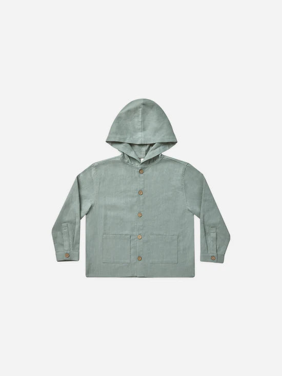 Hooded Overshirt - Aqua