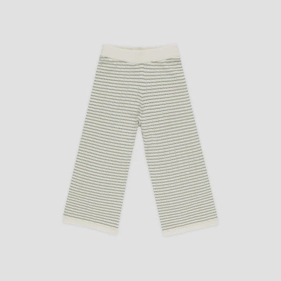 Knit Wide Leg Stripe - Sage Stripe