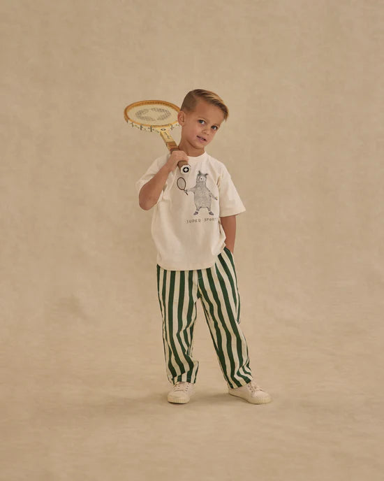 BAGGY PANT || GREEN STRIPE