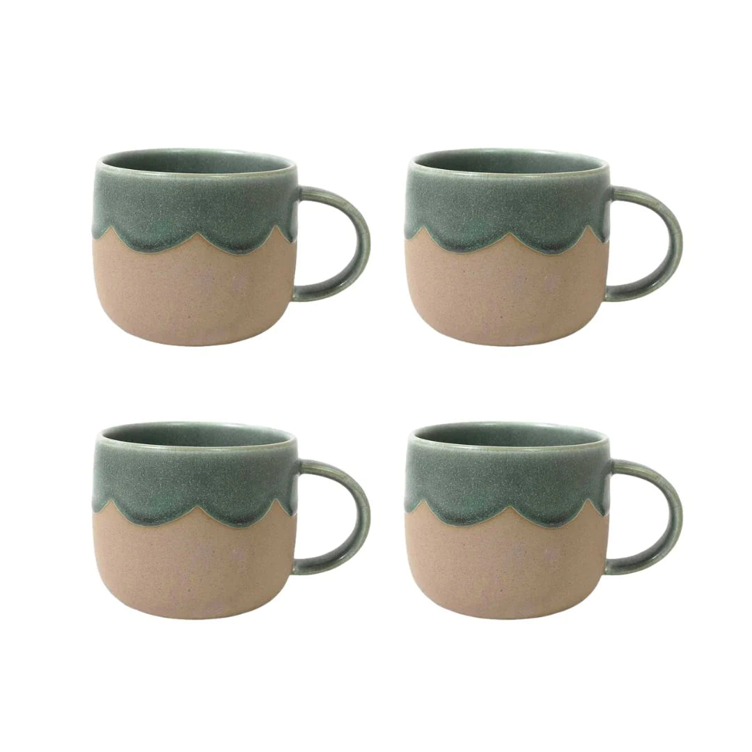 Breakfast In Bed Mugs - Moss Scallop