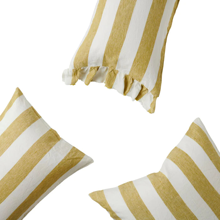 Kelp Stripe Pillowcase Set - Euro