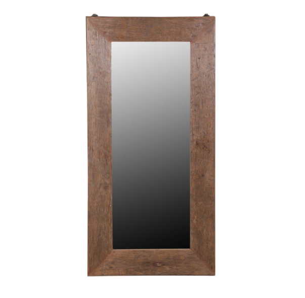 SOLID TEAK BEVELLED MIRROR