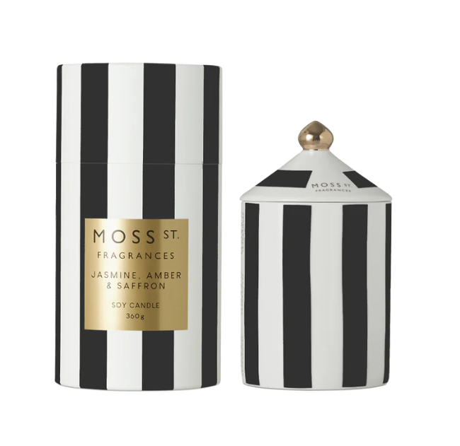Moss St. Ceramic Candle 360g - Jasmine Amber & Saffron