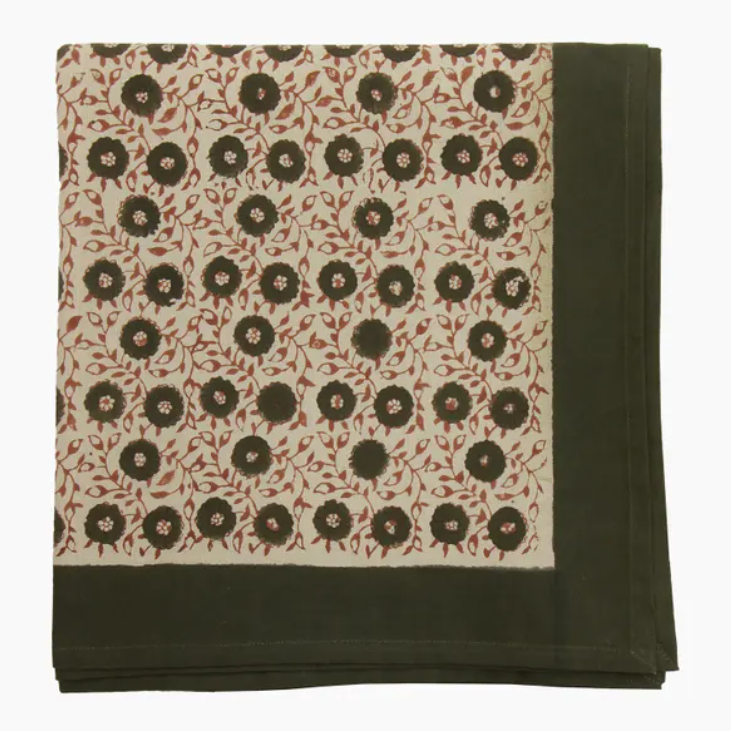 Odette Handblock Cotton Tablecloth