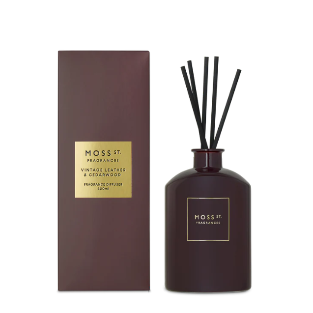 MOSS ST. Diffuser 300ml - Vintage Leather & Cedarwood