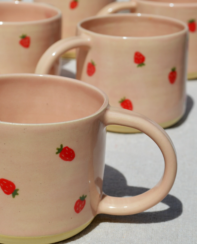 Pink Strawberry Mug