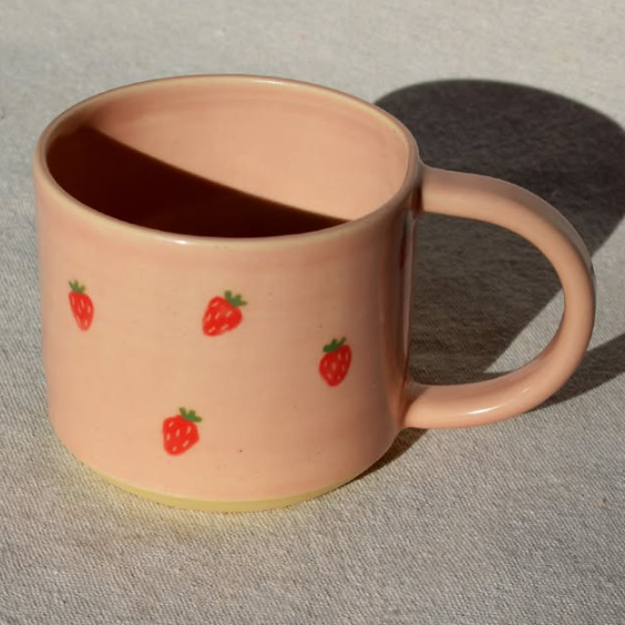 Pink Strawberry Mug