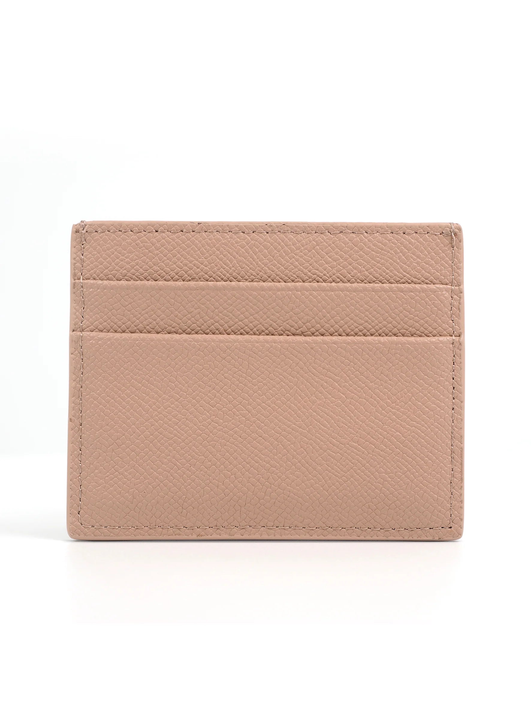Leather Card Wallet - Latte