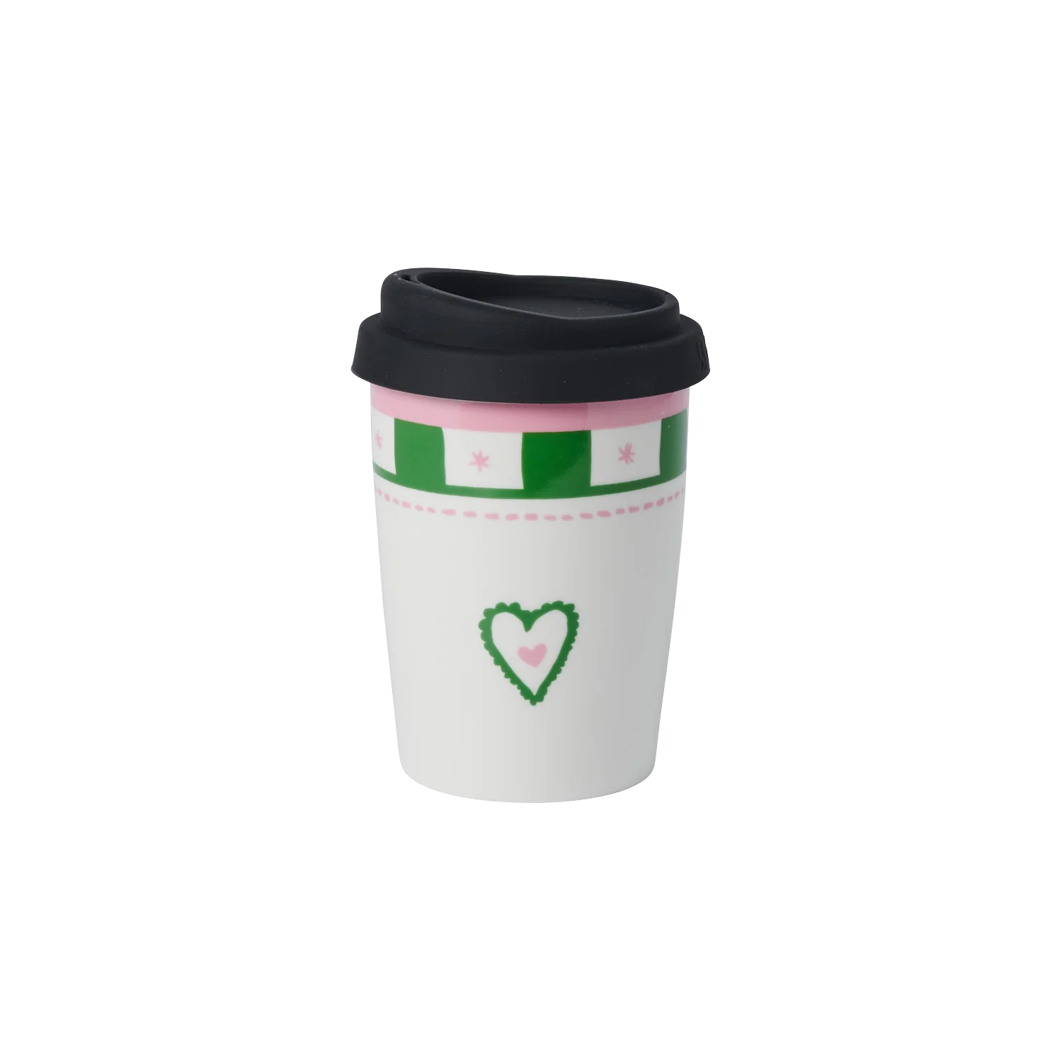 Handpainted Heart Travel Coffee Cup