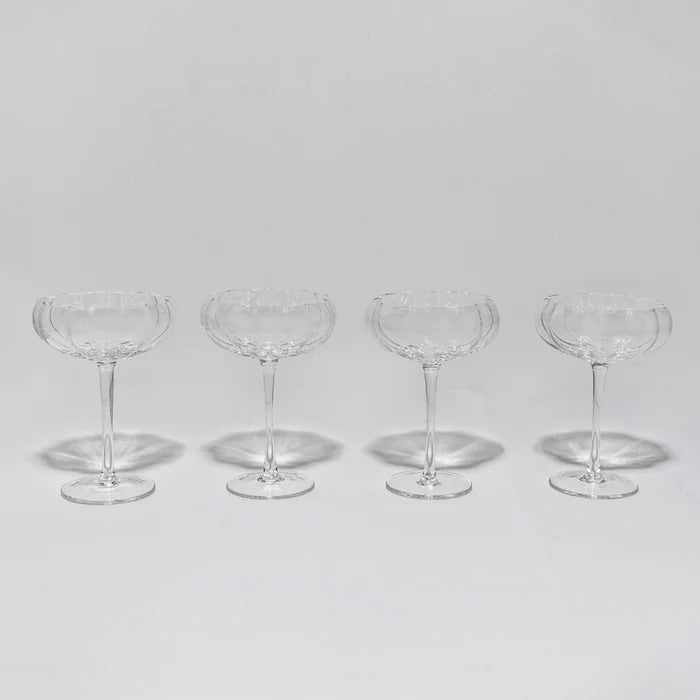 Petal Cocktail Glass - Clear - Set of 4