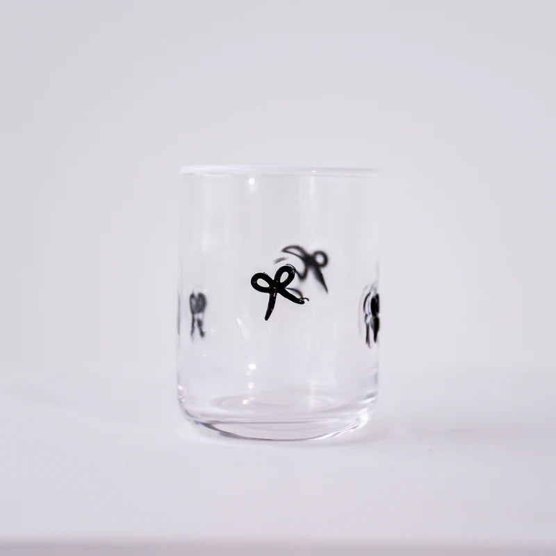 Black Bow Icon Glass - Set of 4